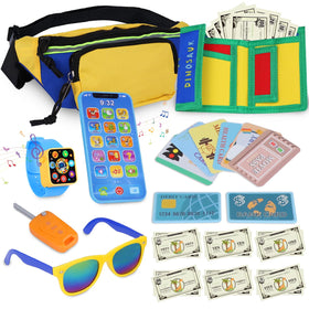 Learn2M Play Purse waist bag with adjustable belt for kids, ideal for pretend play
