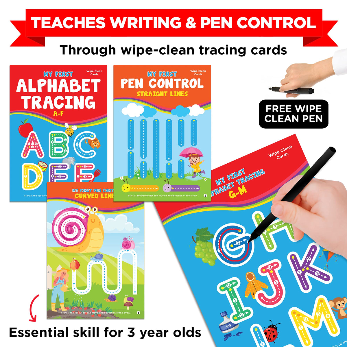 Learnabee tracing chart helps pen control and early writing skills.