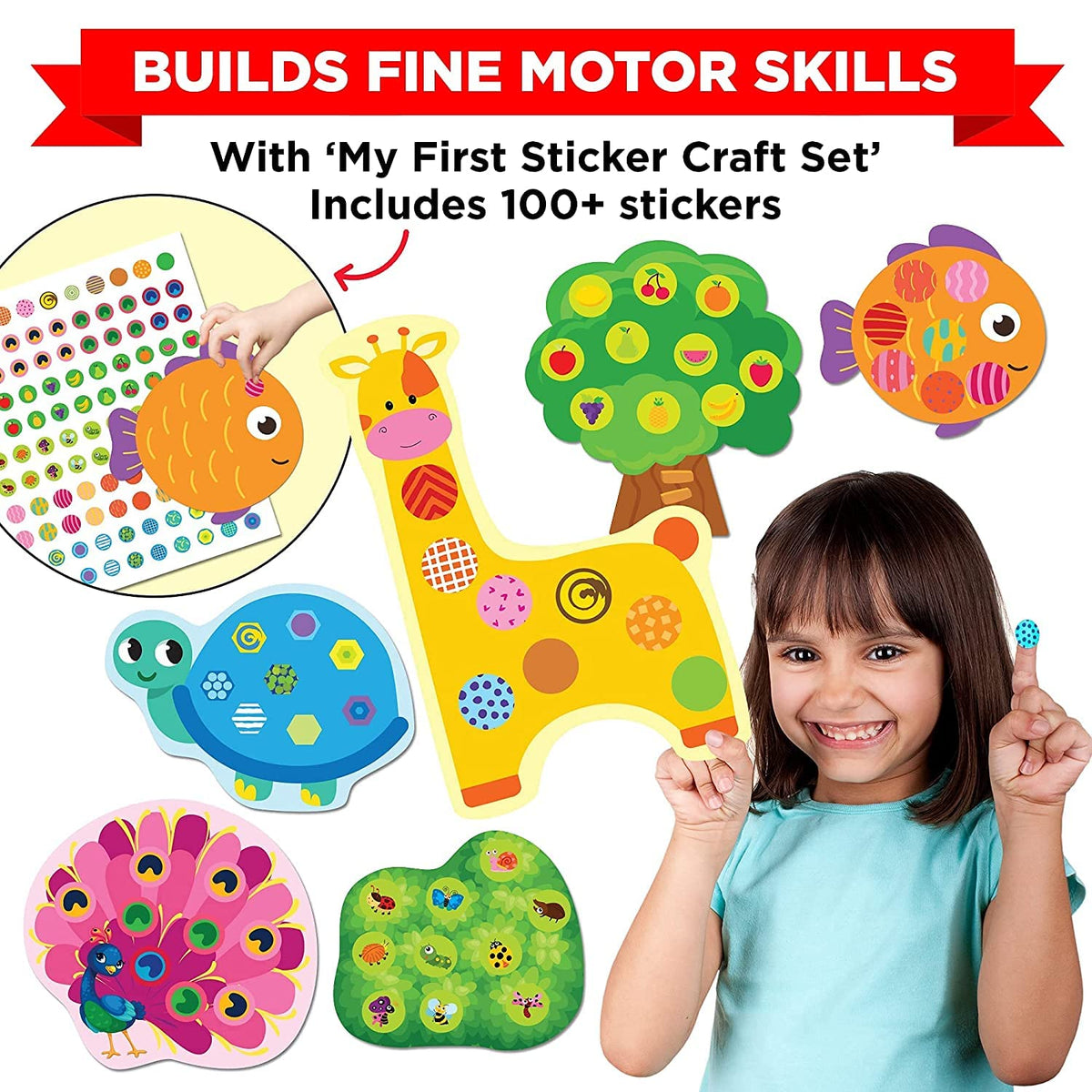 Learnabee my first sticker craft set sparks creativity with mess-free bases.