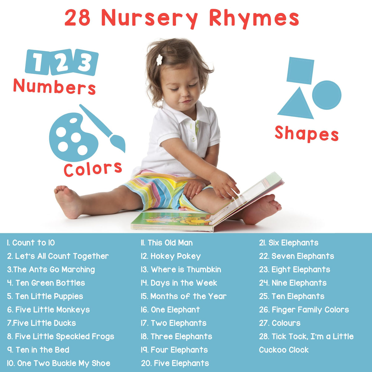 LEARNING BUGS 28-song button panel for interactive counting