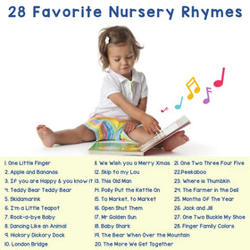 LEARNING BUGS 28-songs button-press image invites sing-along and language learning.