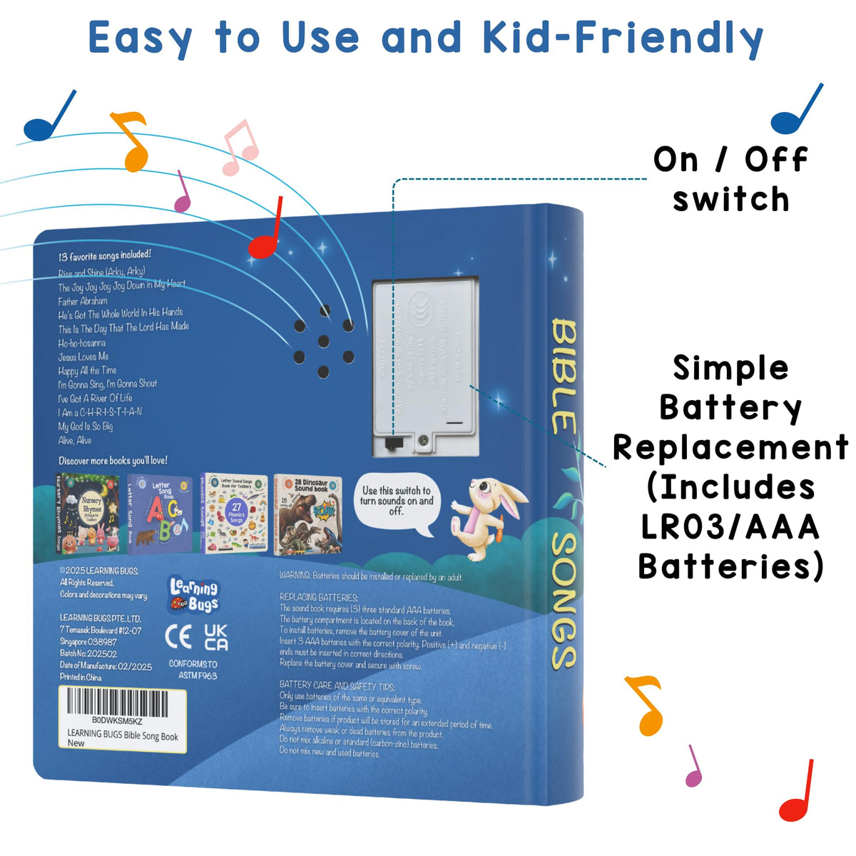 Learning Bugs batteries included packaging enables quick, travel-ready use.