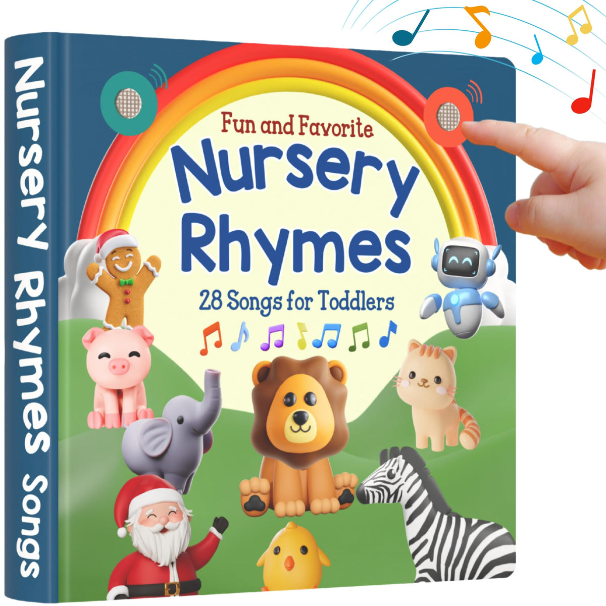 LEARNING BUGS Fun Favorite Nursery Rhymes cover with colorful pages sparks early music play.