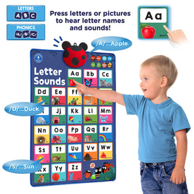 LEARNING BUGS interactive phonics songs poster enabling engaging practice with audio cues