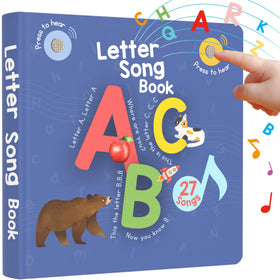 LEARNING BUGS interactive letter song book cover aids early literacy for toddlers.