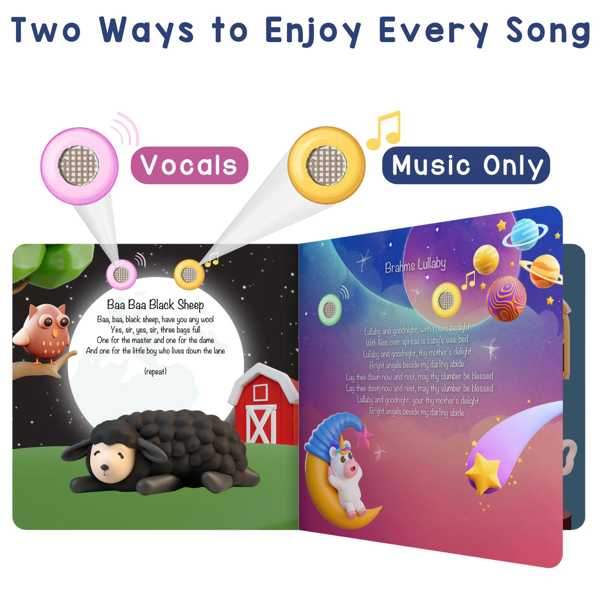 Learning Bugs lyrics pages interaction highlights sensory learning through touch for development and language growth.