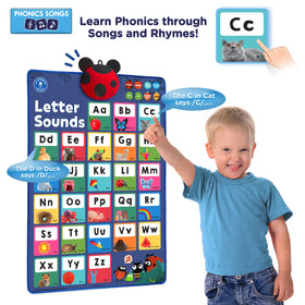 LEARNING BUGS preschool to kindergarten ready poster priming children for school with letter sounds