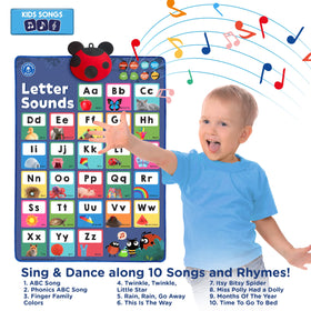LEARNING BUGS wall-mount poster saved space and reduces toy clutter in playrooms