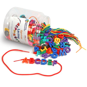 Learning Journey uppercase alphabet beads for hands-on letter practice and motor skills.