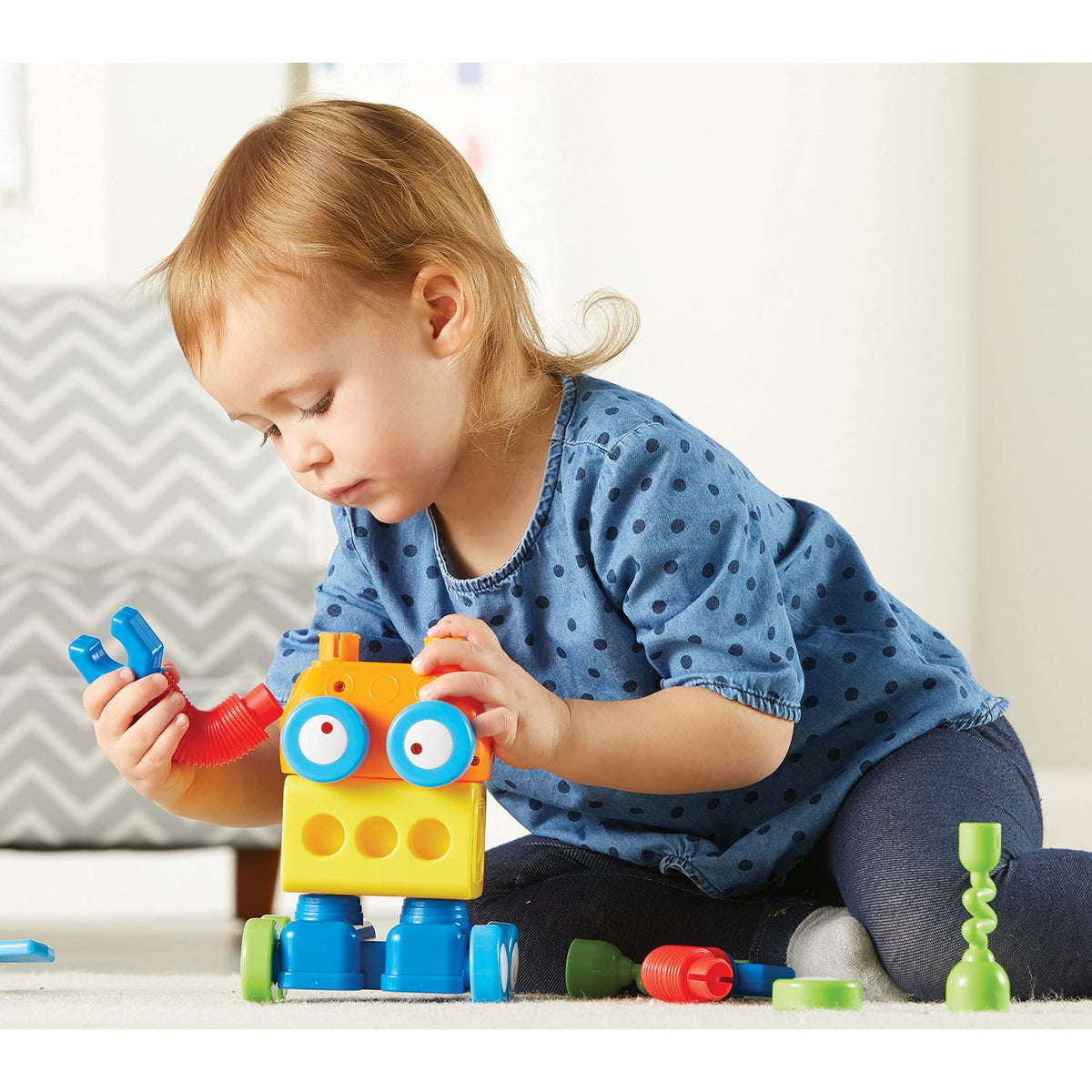 Learning Resources Build It Robot Factory colorful robot pieces spark creative play