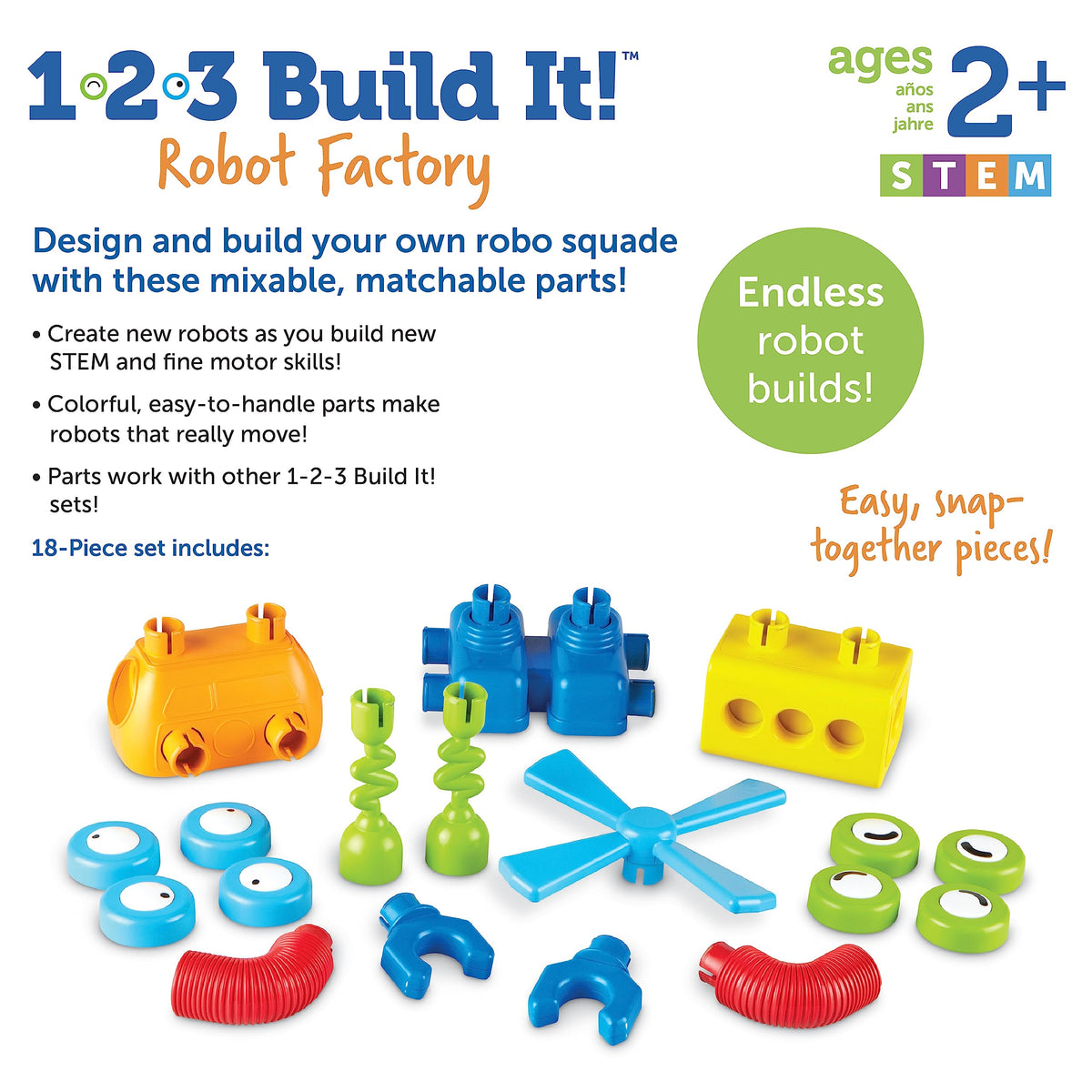 Learning Resources durable preschool robot kit for long-lasting learning