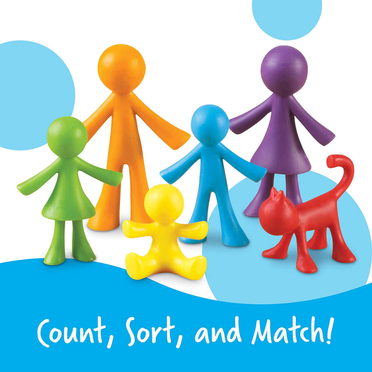 Neutral face family counters spark open ended storytelling and social emotional discussion.