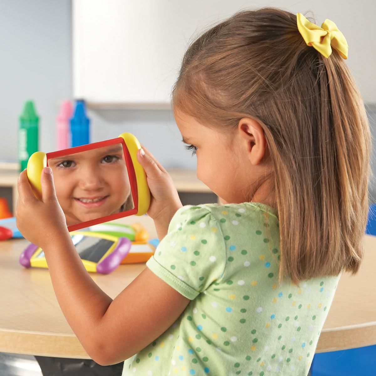 Learning Resources All About Me unbreakable non-glass mirrors keep toddlers safe during exploration