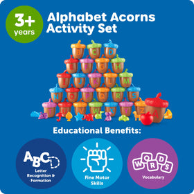 Learning Resources Alphabet Acorns Durable Construction supports classroom use with heavy hands