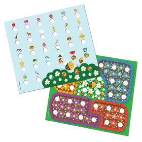 Learning Resources Alphabet Garden storage box keeps pieces organized for next session.