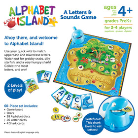 Learning Resources Alphabet Island 60-piece set designed for flexible learning
