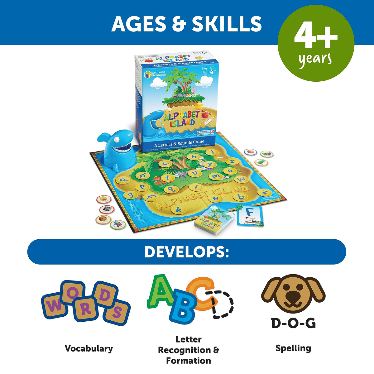 Learning Resources Alphabet Island action cards for varied practice and interaction