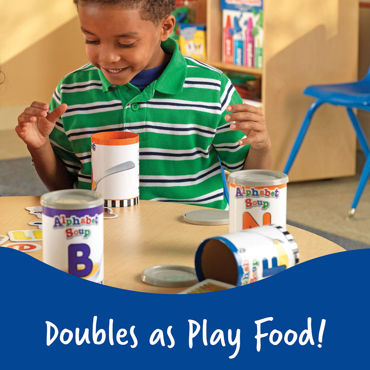 Learning Resources Alphabet Soup Sorters activity guide for structured learning ideas