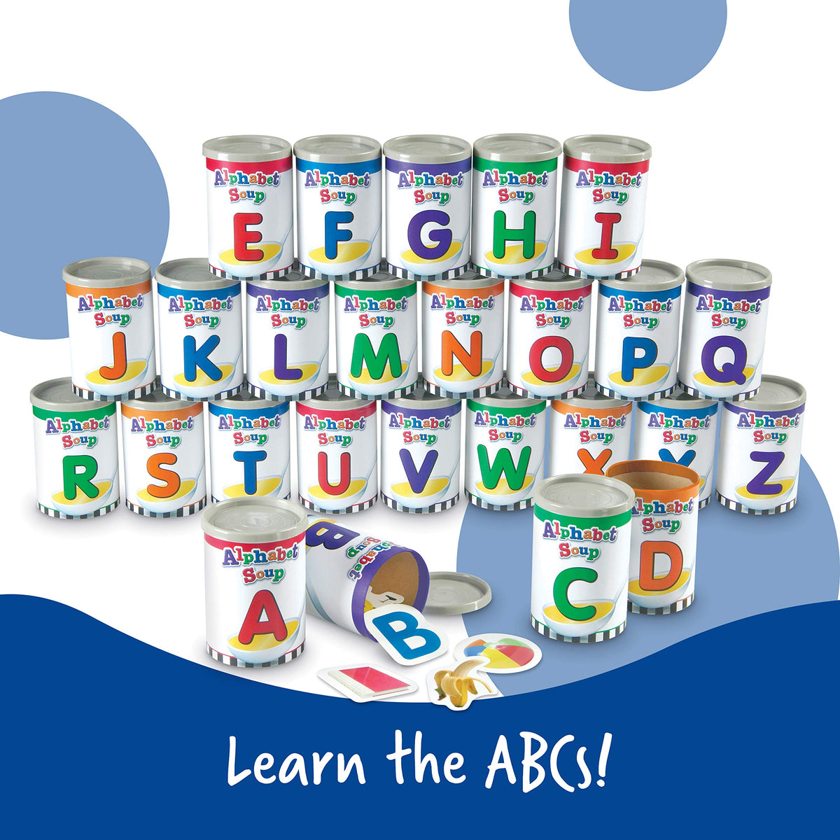 Learning Resources Alphabet Soup Sorters letter cards for quick recognition practice