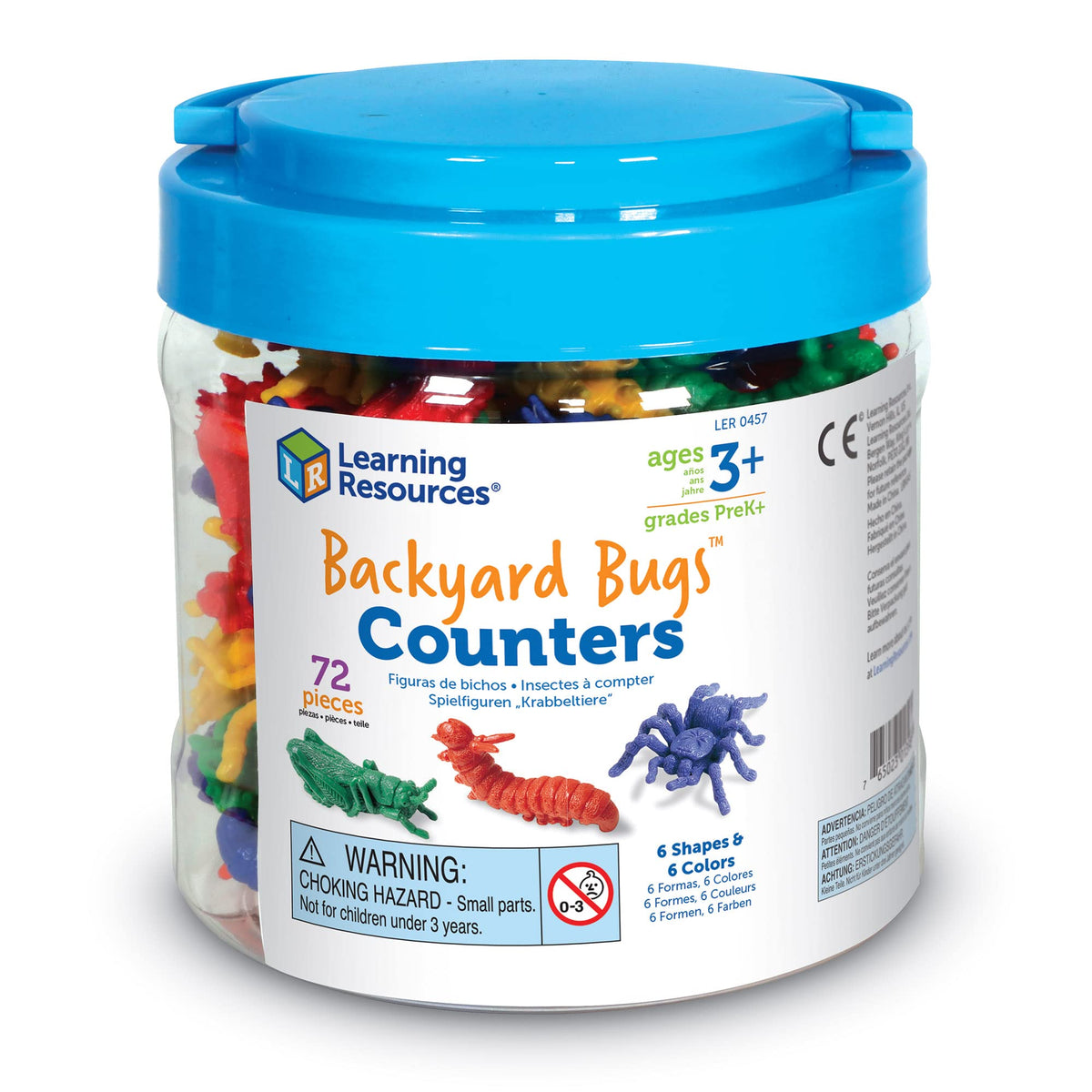 Backyard Bugs counters caterpillar pieces promoting age-appropriate math play.