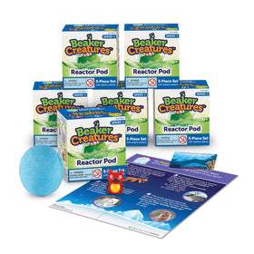 Learning Resources Beaker Creatures Reactor Pod 6-pack with mystery creature for hands-on discovery.