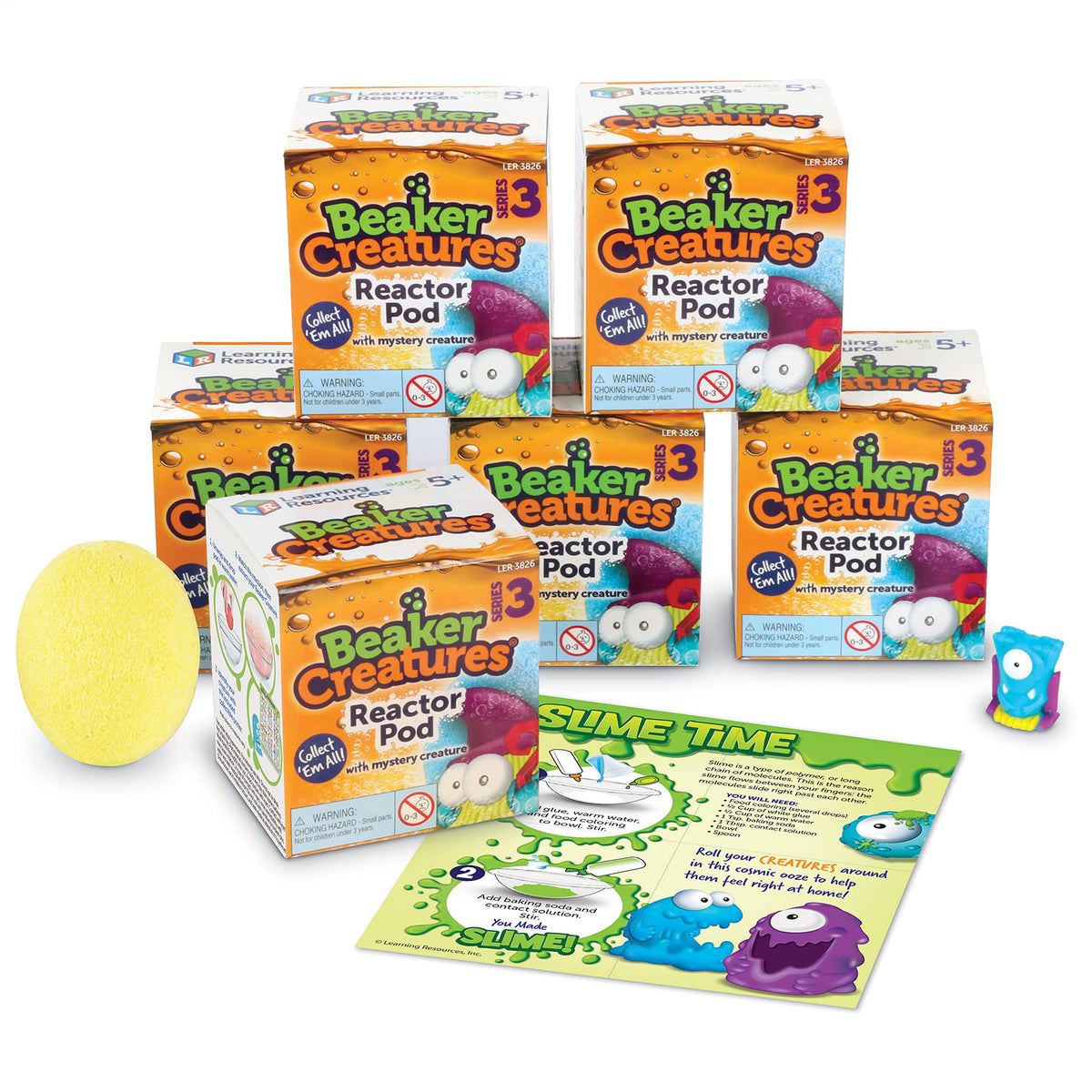 Learning Resources Beaker Creatures Series 3 pod reveals bubbling reaction for kids hands on discovery