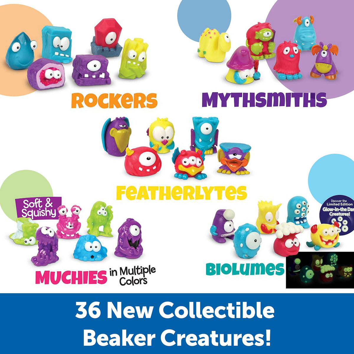 Learning Resources Beaker Creatures Series 3 Muckies squishy textures invite tactile exploration