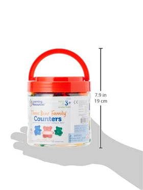 Weighted bears support measurement activities on a balance scale for concrete understanding.