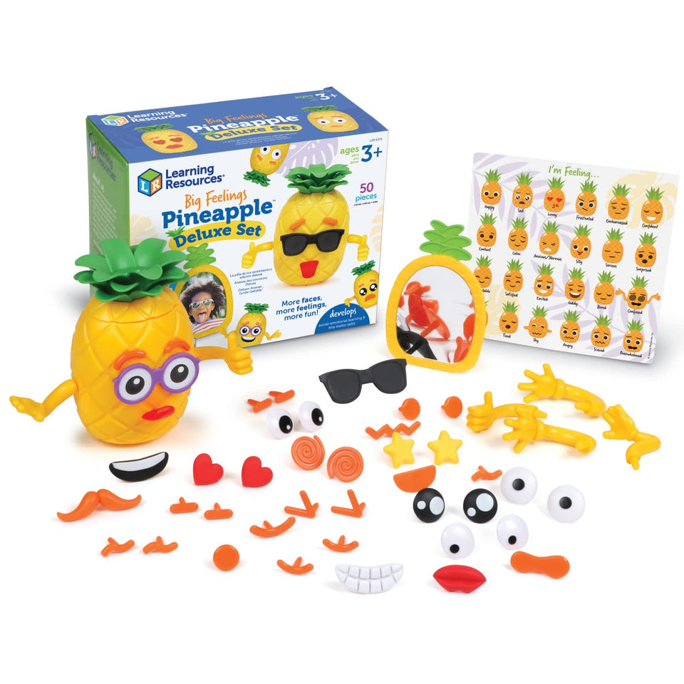 Learning Resources Big Feelings Pineapple face pieces spark emotional expression and discussion.
