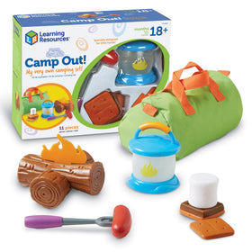 Learning Resources Camp Out logs with flame for imaginative pretend play