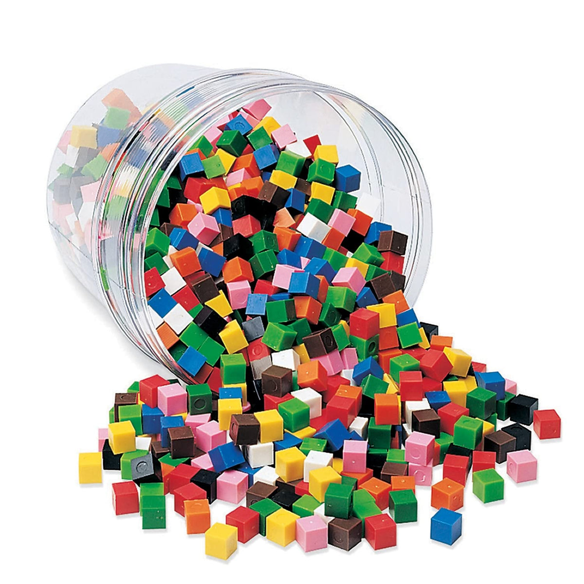 Learning Resources centimeter cubes in bright colors with a storage tub for hands-on counting and patterning