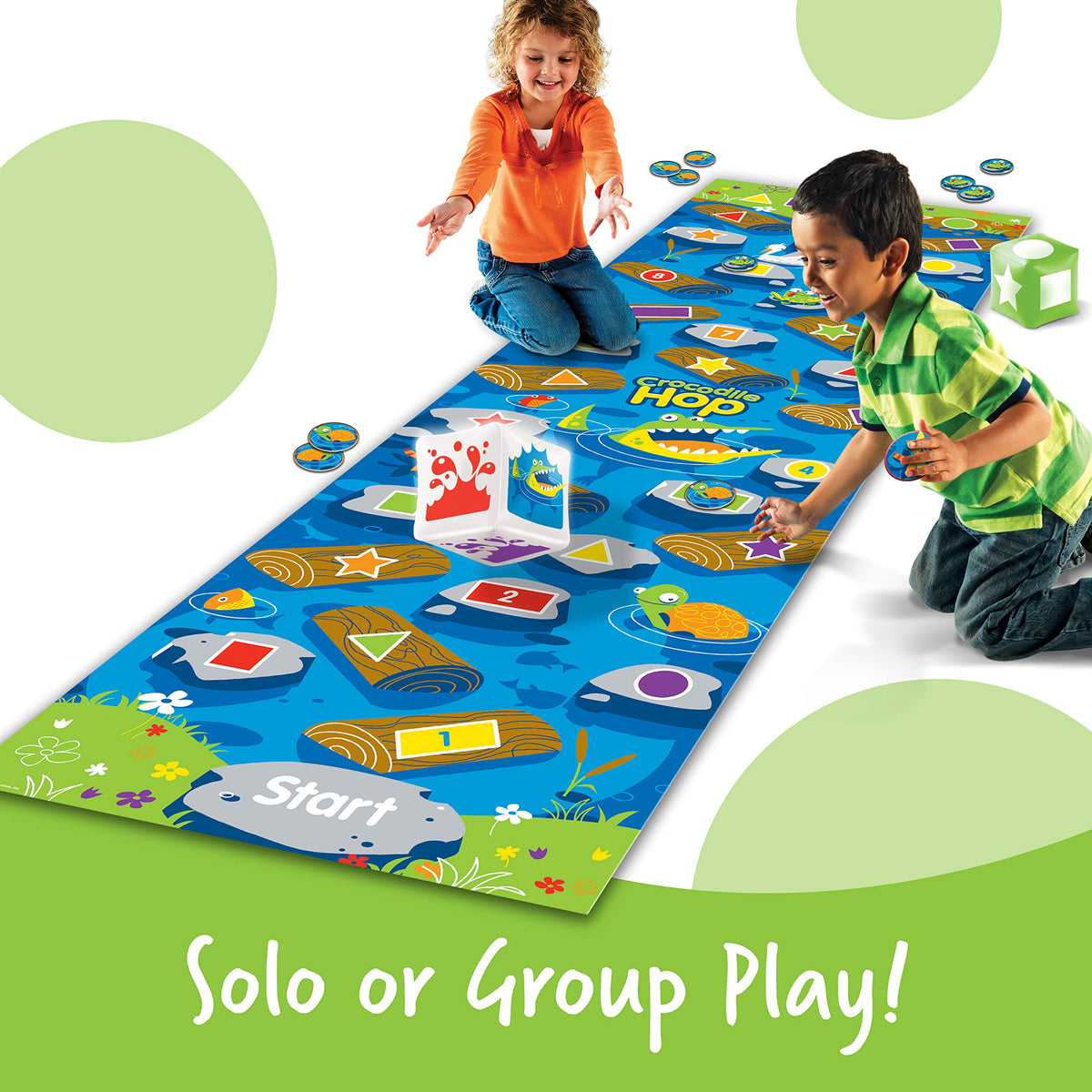 Learning Resources child-friendly Crocodile Hop design encourages active learning and movement.