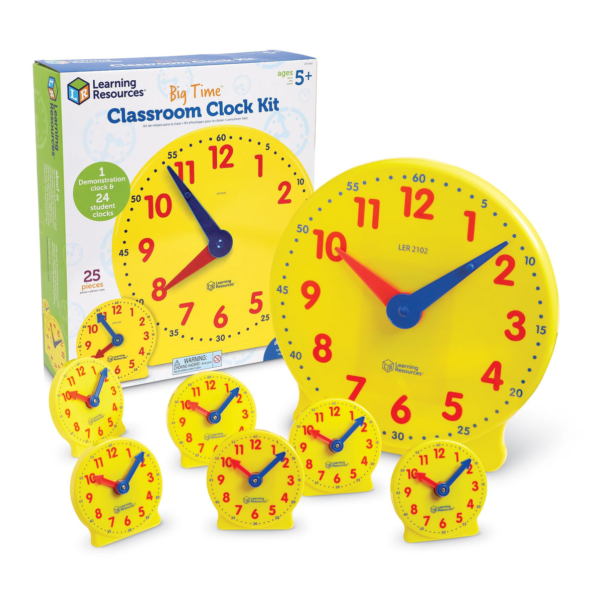 Learning Resources classroom clock kit large demonstration clock for group lessons and demonstrations