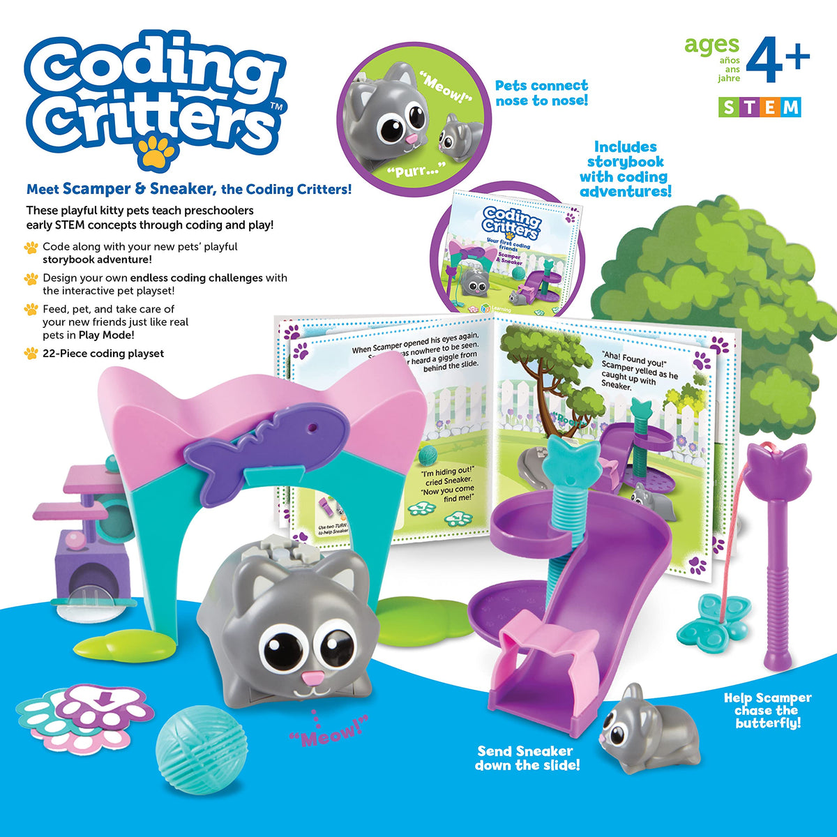 Learning Resources Coding Critters set helps preschoolers learn sequencing.