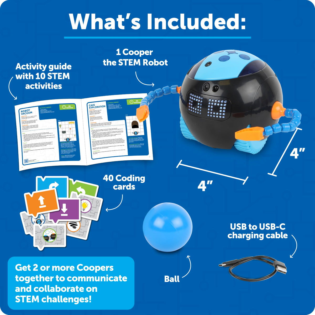 Cooper robot-to-robot communication supports collaborative coding challenges
