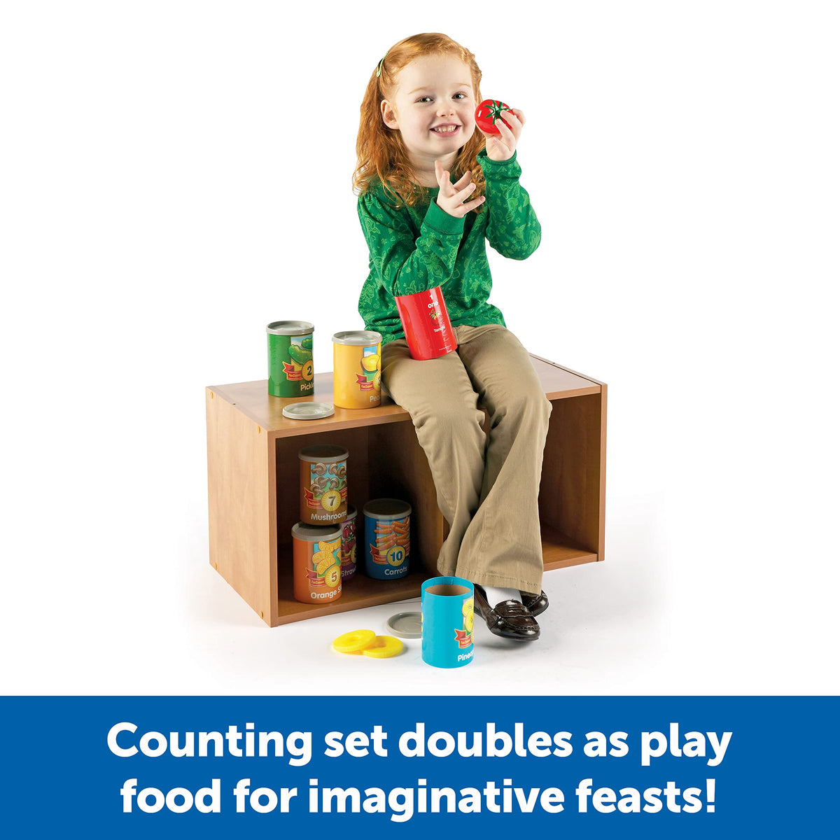 Learning Resources counting cans promote hands-on counting and sorting practice