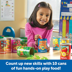 Learning Resources counting cans stackable lids support tidy storage after play