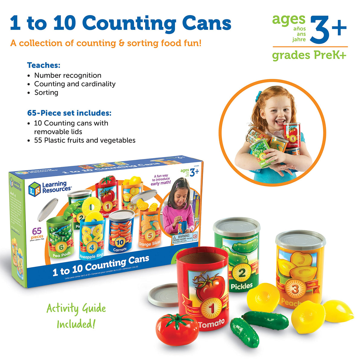 Learning Resources set being sorted by color and size supports visual learning