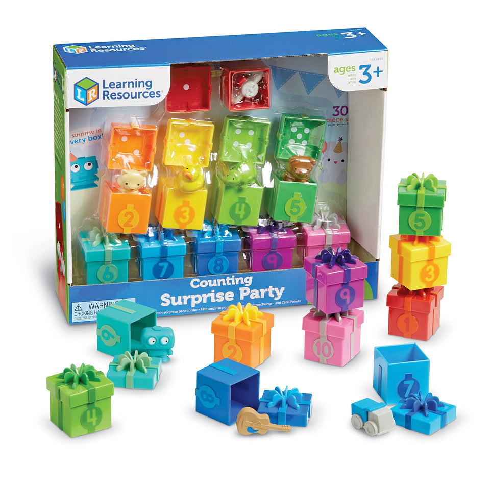 Learning Resources Counting Surprise Party box close-up for fine motor play