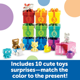 Learning Resources Counting Surprise Party teddy bear figure dexterity with lid matching