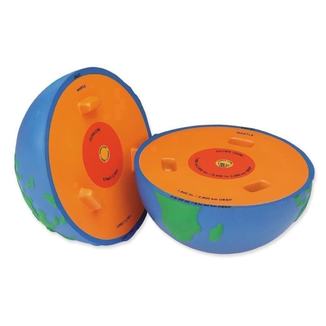 Learning Resources cross-section earth model globe for classroom demonstrations of interior layers