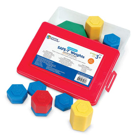 Learning Resources Customary SAFE-T weight set for hands-on classroom measuring practice.