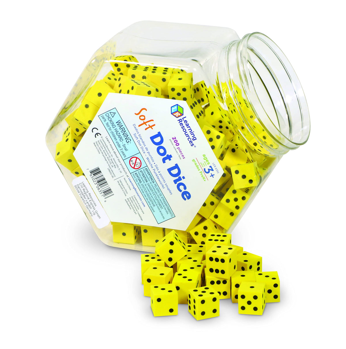 Learning Resources dice rolling in a classroom game reinforces number recognition
