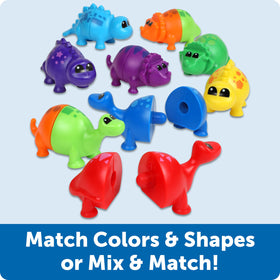 Learning Resources dinos on a rug for interactive playtime.