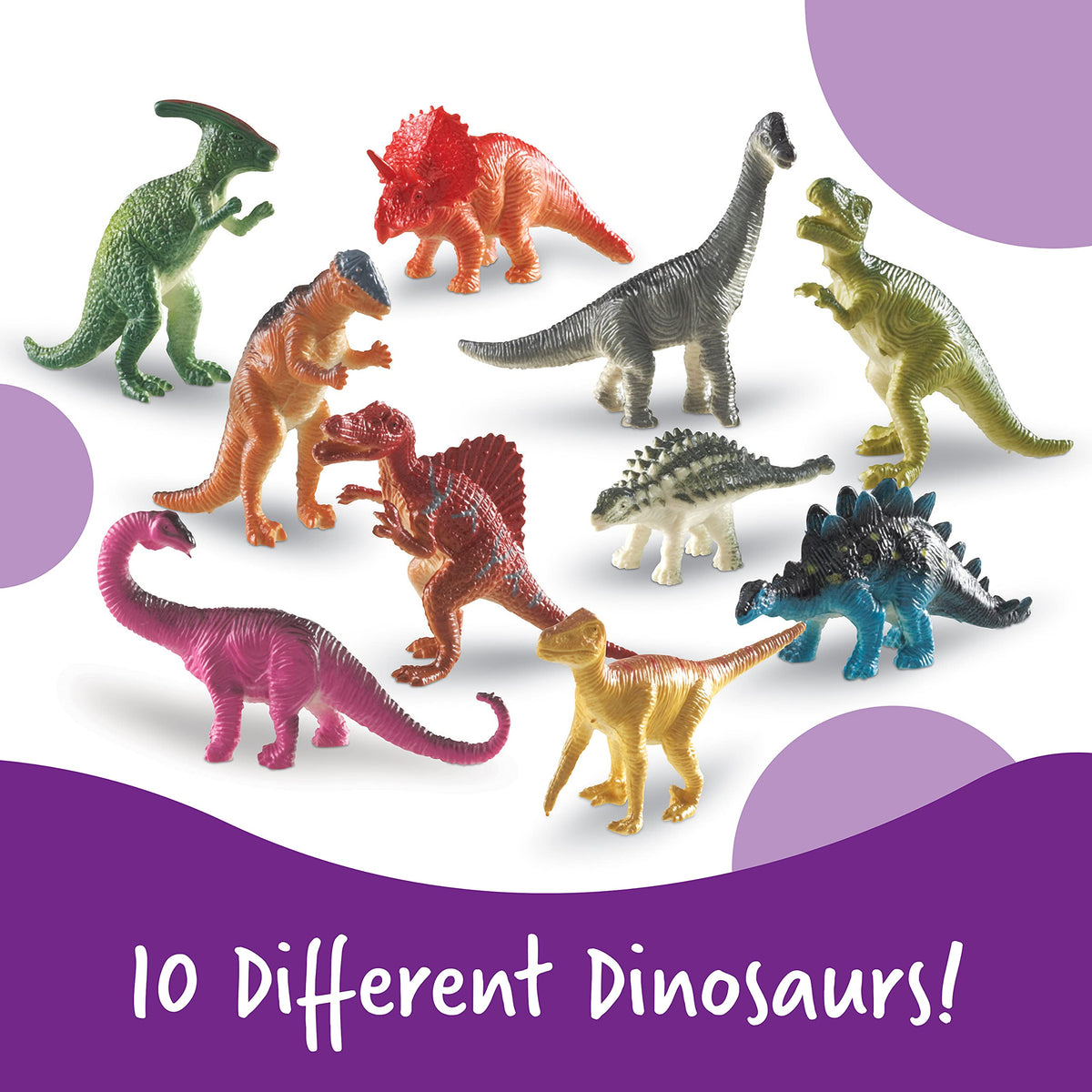 Learning Resources dinosaur counters Stegosaurus figure supports sorting and early math exploration.
