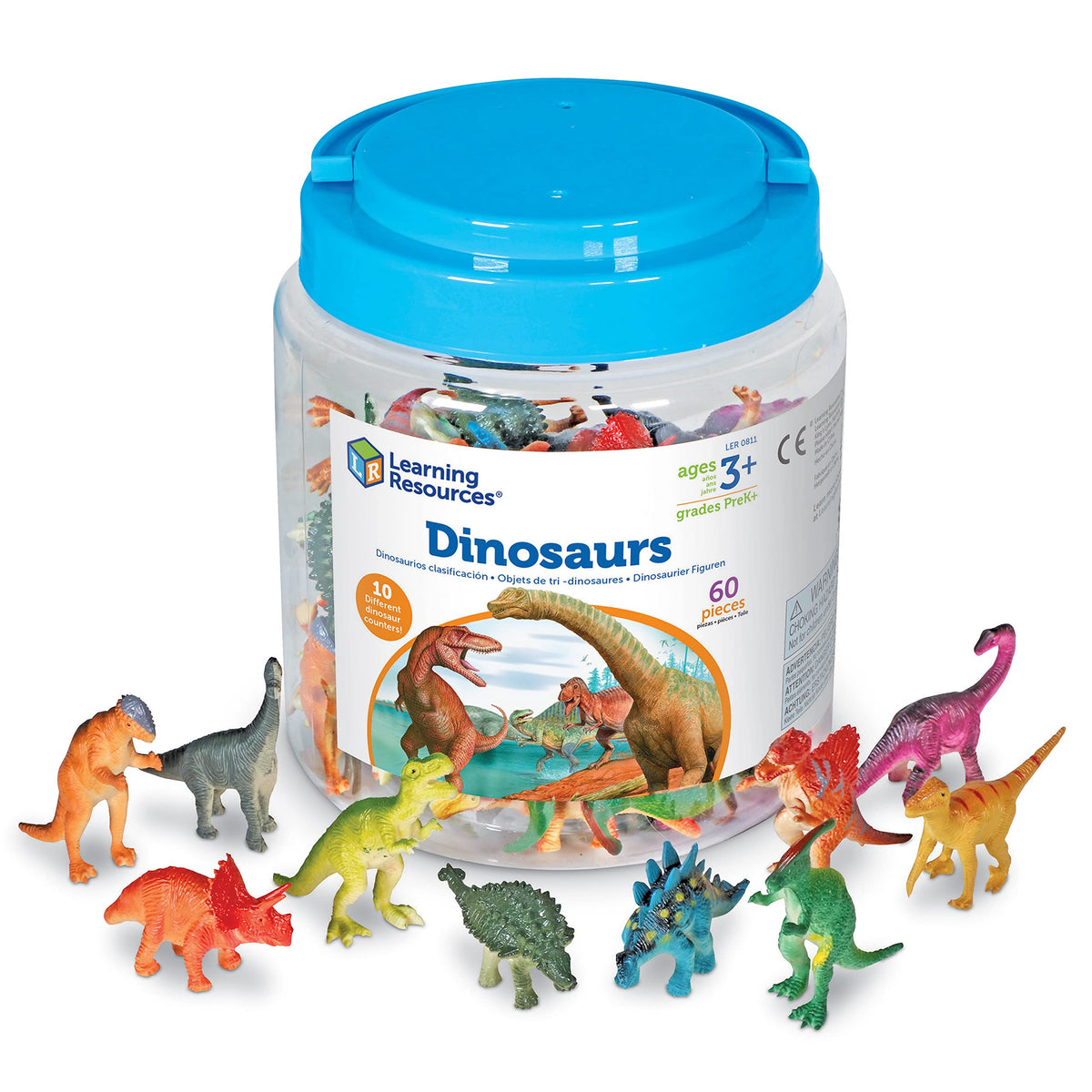Learning Resources dinosaur counters T-Rex figure promotes counting practice and imaginative play.