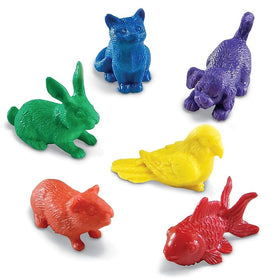 Learning Resources Domestic Pets Counters dog figures for counting, sorting, and fine motor play