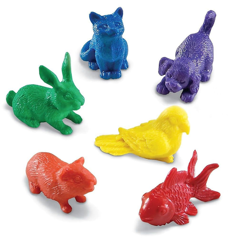 Learning Resources Domestic Pets Counters dog figures for counting, sorting, and fine motor play