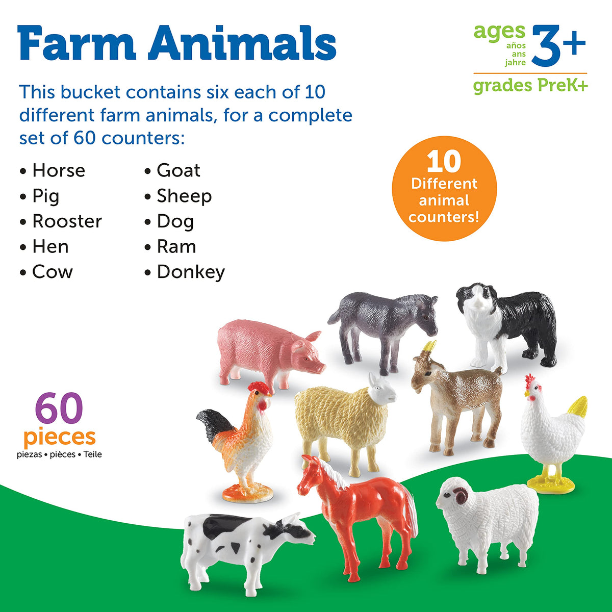 Learning Resources donkey counter rugged counter for counting challenges and pretend farming