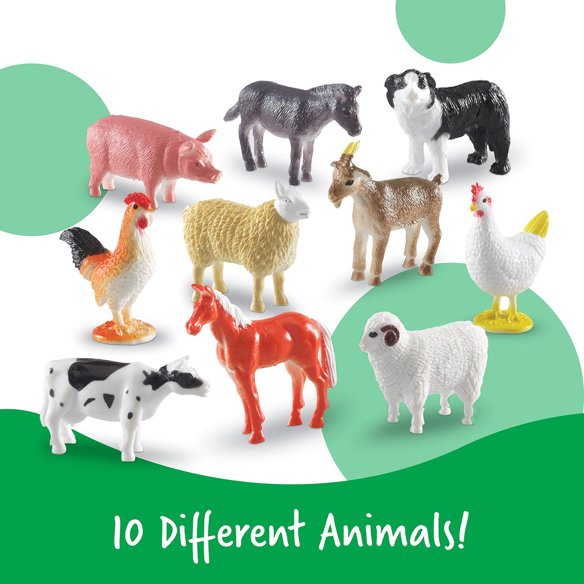 Learning Resources rooster counter vivid farm animal for group sorting and patterning